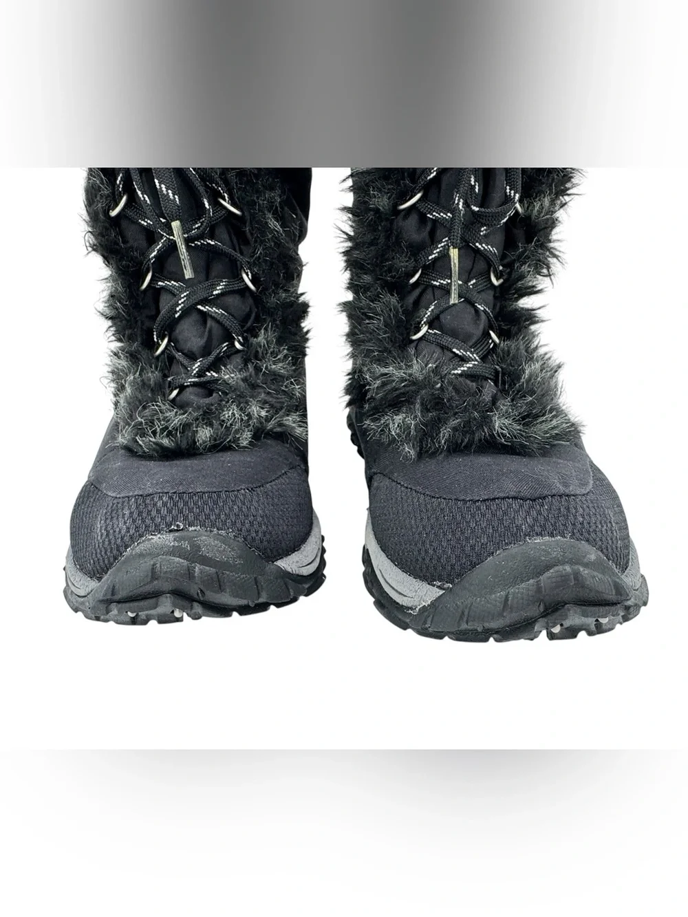 The North Face Women's Black Fur-Trim Waterproof Winter Boots